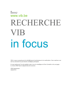 recherche VIB in focus