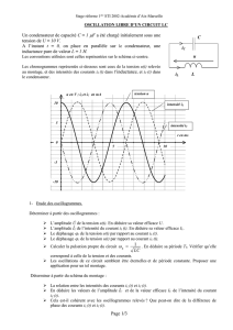 oscillation libre d`un circuit lc - Académie d`Aix
