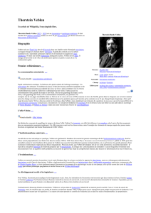 Thorstein Veblen Un article de Wikipédia, l`encyclopédie libre