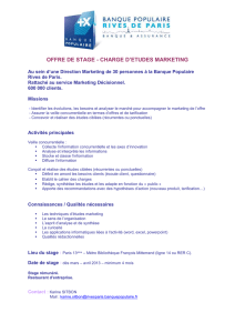 STAGIAIRES CHARGE d`ETUDES MARKETING