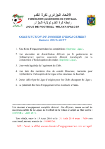 Dossier d`engagement 2016/2017 - Ligue de Football de la Wilaya d