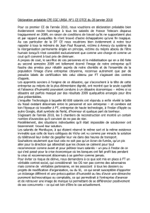 Déclaration préalable CFE CGC UNSA préalable CE DTCE du 28