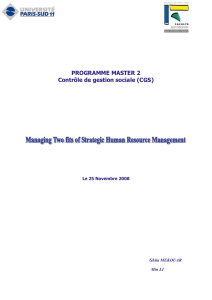 Management Two Fits of Strategic Human Resource Management