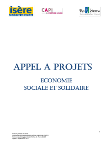 Appel à projets Economie sociale et solidaire Présentation En Isère