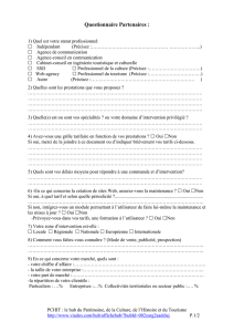 Questionnaire Concurrence/Partenaires
