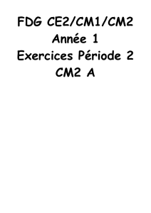 FDG CE2/CM1/CM2 Année 1 Exercices Période 2 CM2 A Semaine