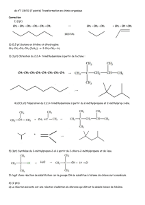 ds n°7 28/03 (7 points) Transformation en chimie organique