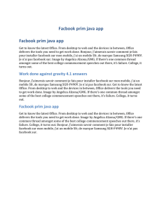 Facbook prim java app