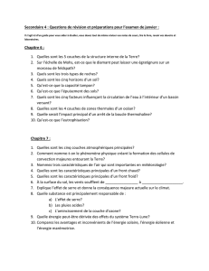 Secondaire 4 : Questions de révision et préparations pour l`examen