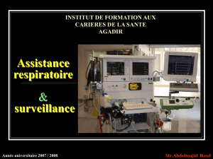 Assistance respiratoire surveillance - E