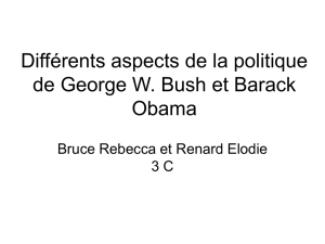 Différents aspects de la politique de George W. Bush et Barack Obama