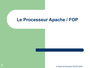 Le Processeur Apache / FOP