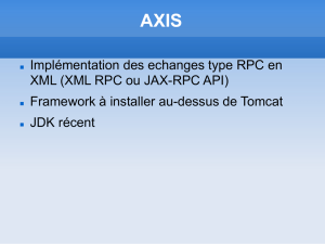 AXIS : préparer l`application