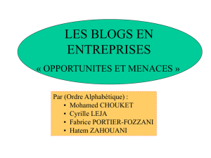 les blogs en entreprises - provisoire de Fabrice Portier