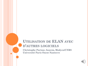 Utilisation de ELAN avec d`autres logiciels Christophe Parisse