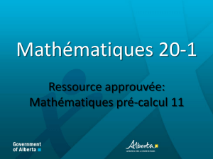 Mathématiques 20-1