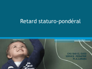 Retard staturo-pondéral - WebTV