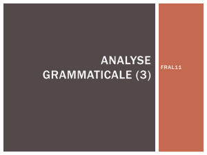 Analyse grammaticale (2)