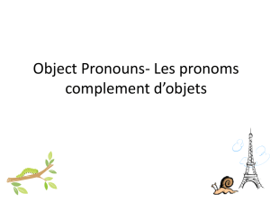 Object Pronouns (with le Petit Prince)