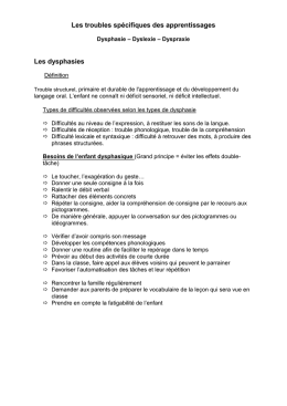 Plaquette récapitulative