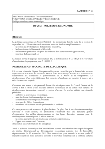 BP 2012 - Politique Economie - Conseil Général de la Nièvre