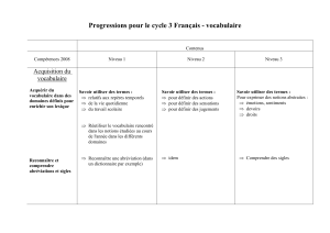 Progressions pour le cycle 3 Français