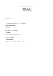 PROGRAMMA DI FRANCESE CLASSE IIIB LSU A.S. 1013/2014