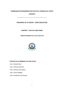 Relatório elegante - Parlement de la CEDEAO / ECOWAS Parliament