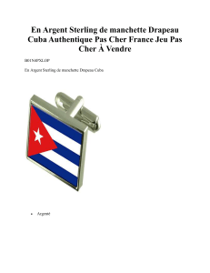 En Argent Sterling de manchette Drapeau Cuba Authentique Pas