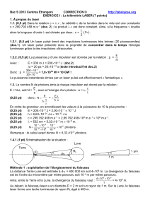 Exercice II Effet Doppler et astrophysique (6 points) Correction