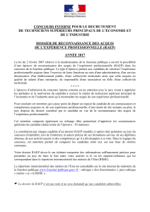Dossier de RAEP - Economie.gouv.fr