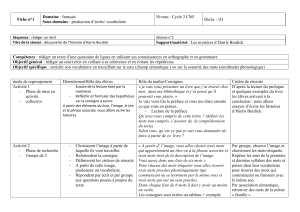 Fiche n°1 Domaine : français Sous-domaine : production d`écrits