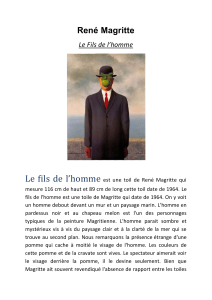 Le fils de l`homme est une toil de René Magritte qui mesure 116 cm