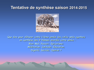 Tentative de synthèse saison 2005-2006 - Café