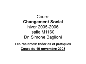 Cours: Changement Social hiver 2005