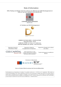Note d`information - CDG Capital Bourse