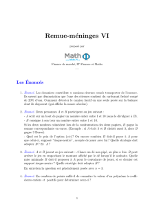 Remue-méninges VI - Maths-Fi
