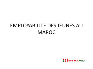 Employabilité des jeunes au Maroc