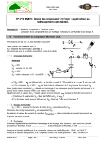 TP n°6 TGEM : étude du composant thyristor : application au