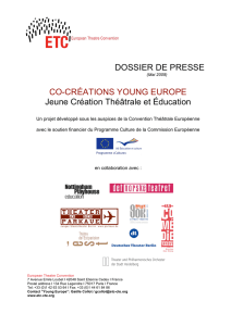 DOSSIER DE PRESSE CO-CRÉATIONS YOUNG EUROPE Jeune