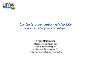Contexte organisationnel des ERP