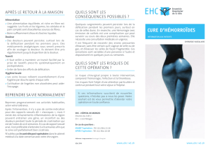 Brochure Cure d`hémorroïdes