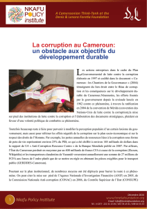 La corruption au Cameroun: un obstacle aux objectifs du