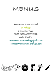 Restaurant Traiteur Hôtel Le Refuge 2 rue victor hugo 51350
