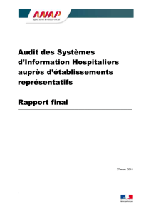 Audit des Systèmes d`Information Hospitaliers auprès d