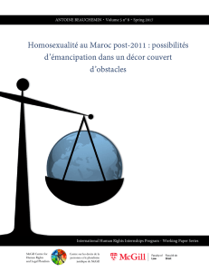 Homosexualité au Maroc post-2011 : possibilités