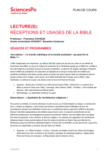 Lecture(s): Réceptions et usages de la Bible