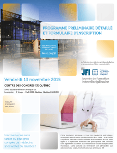 Vendredi 13 novembre 2015 - Fédération des médecins spécialistes