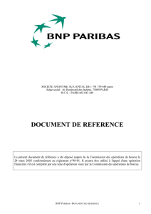 Document de référence- BNP Paribas