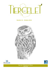 Tiercelet n°21 - Octobre 2012 - LPO Côte-d`Or